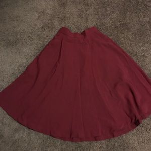 Burgundy Long Skirt